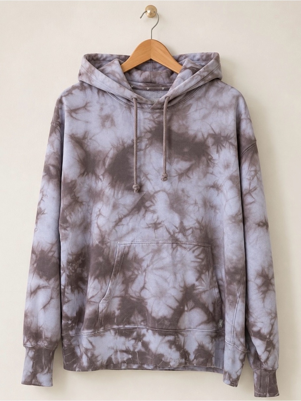 Size XL TNA Tie-Dye Pullover Hoodie - Taupe/Gray